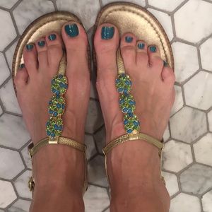 Lilly Pulitzer jeweled sandals